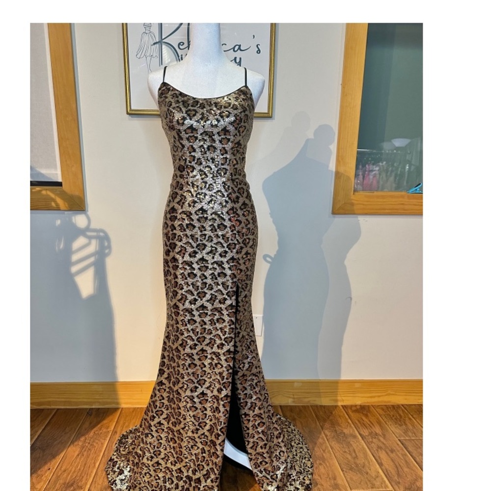 Leopard Print Evening Gown